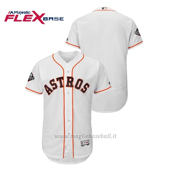 Maglia Baseball Uomo Houston Astros 2019 World Series Bound Flex Base Bianco